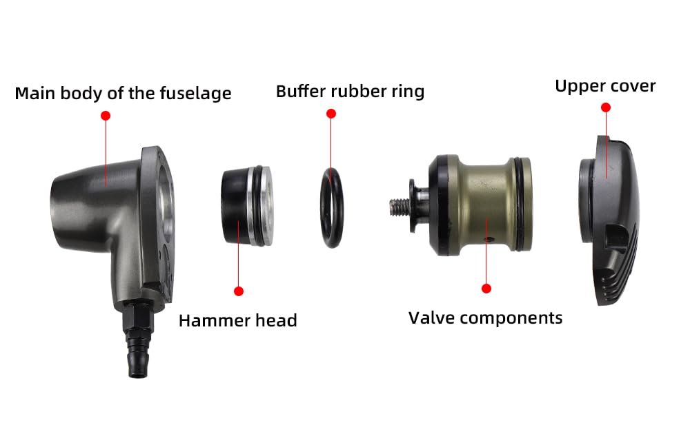 Pneumatic Hammer with 6 Tips Z642929