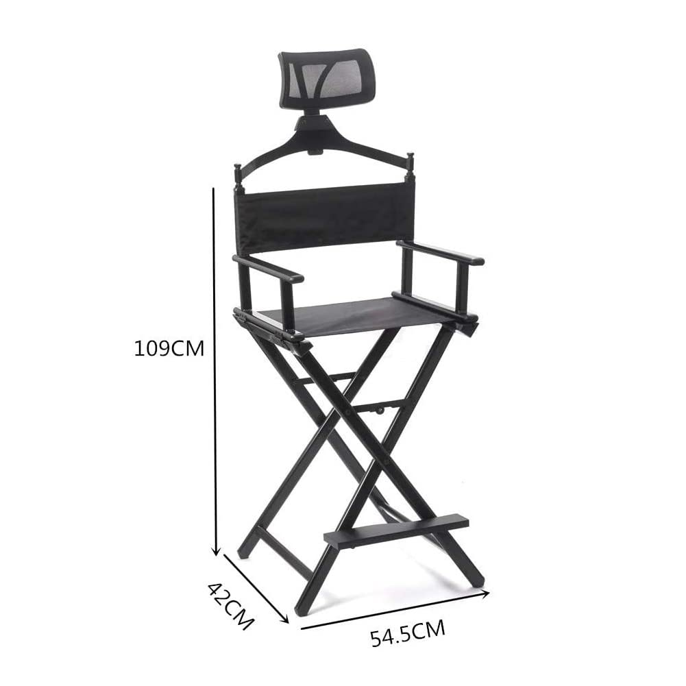 Portable Foldable Aluminum Director's Chair with Headrest U63526