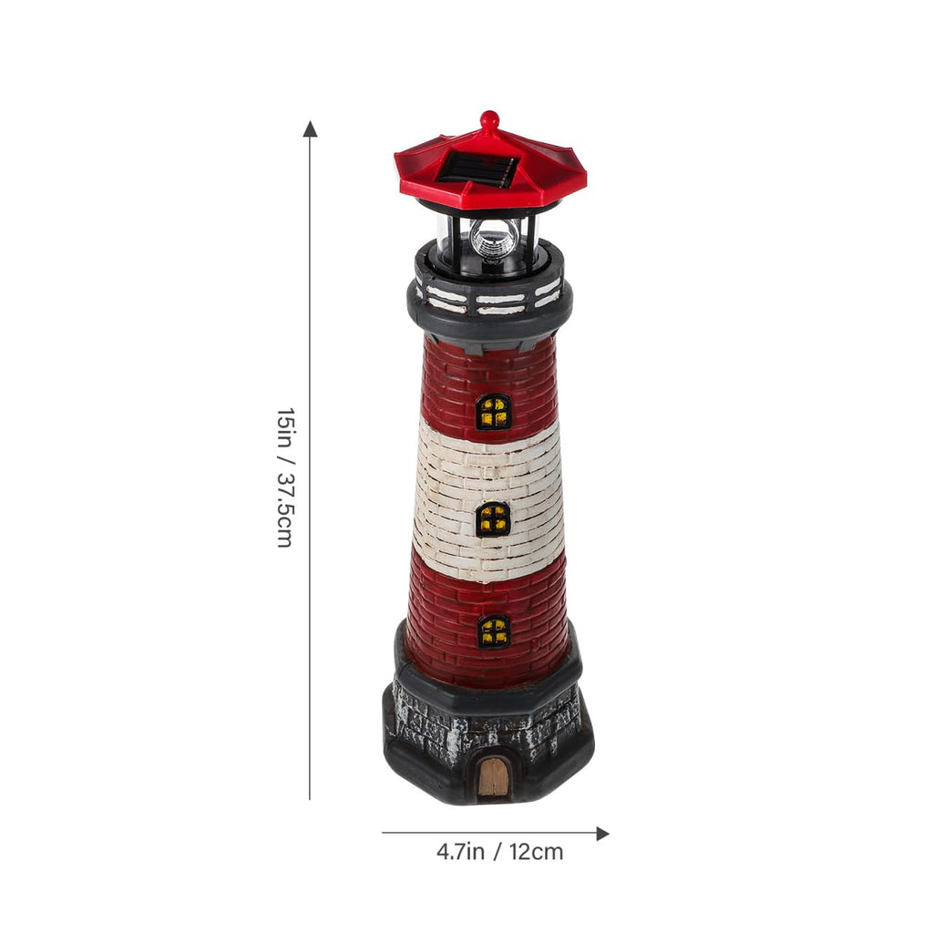 15" Solar Lighthouse Garden Statue T931