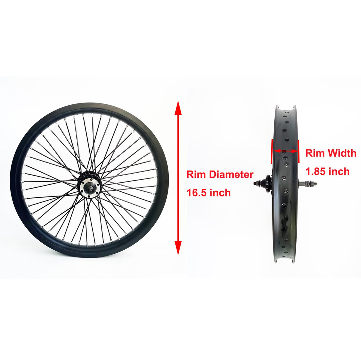 20" 26" Heavy Duty Bicycle Rear Wheel Rim 48 Spokes Aluminum Alloy Disc Brake N50196