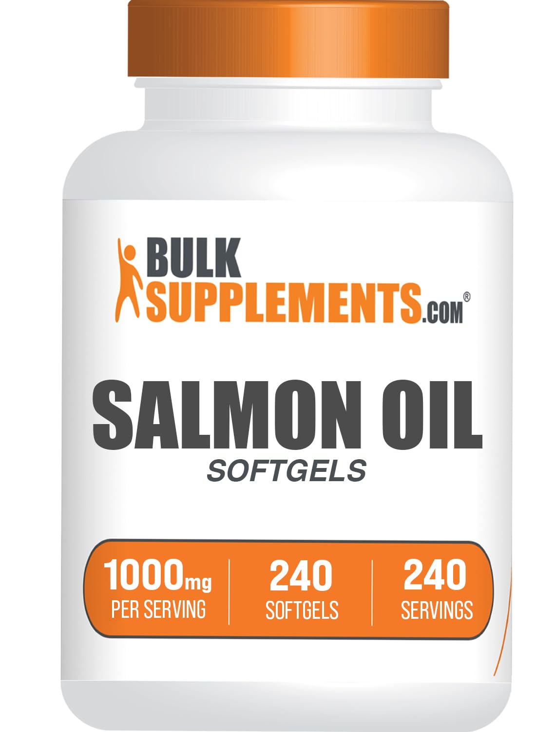 Salmon Oil Softgels - Omega 3, 1000mg, Gluten Free, 240 Count F552