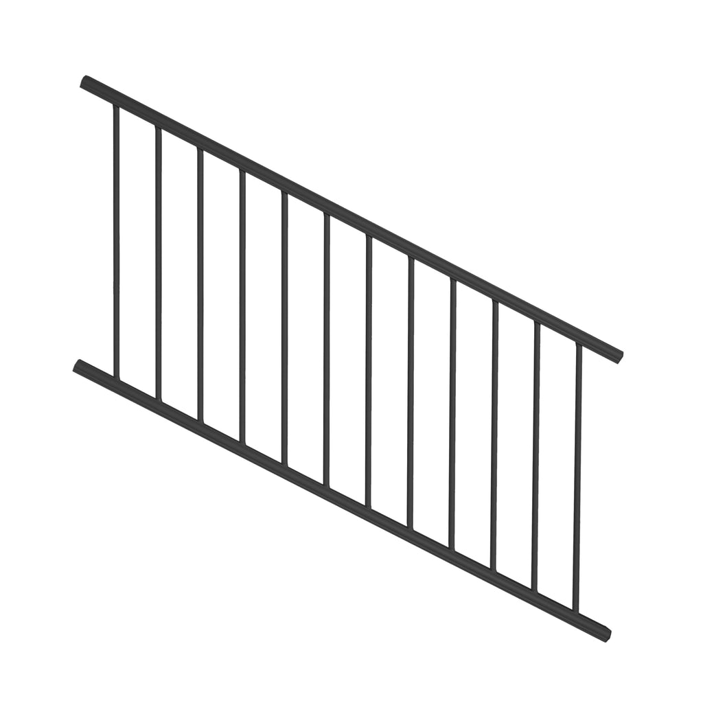 Aluminum 6 ft. x 36 in. Textured Black Stair Rail Kit F4916