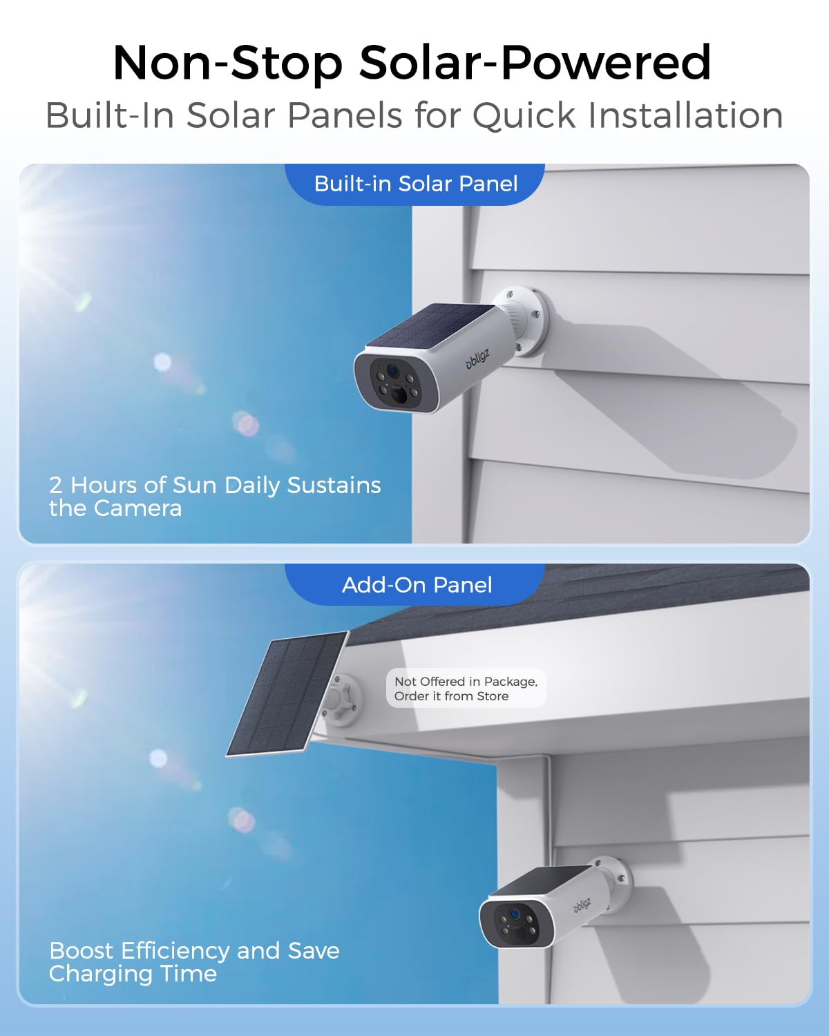 4MP Solar Security Cameras Wireless Outdoor O147864