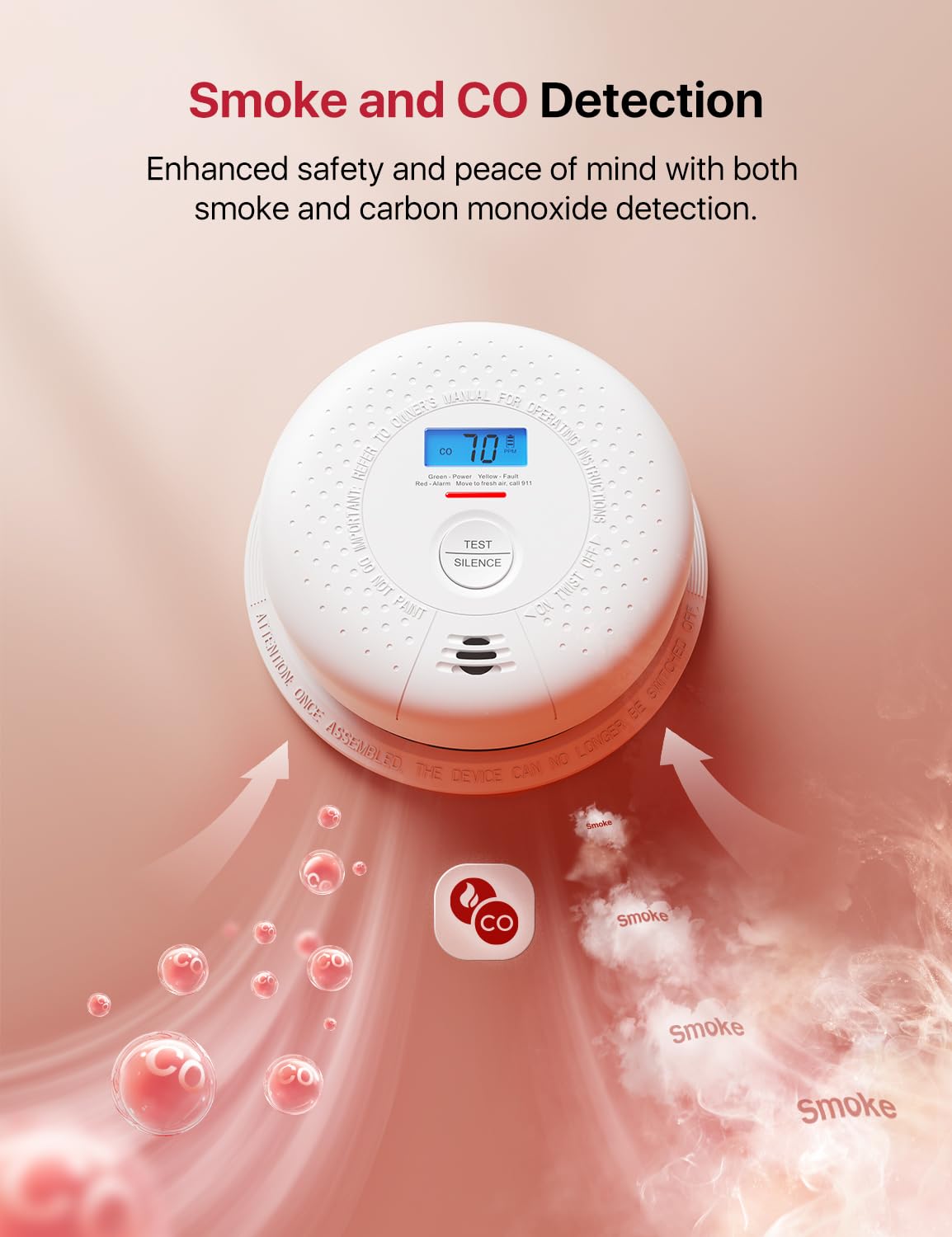 Interconnected Smoke and CO Detector Combo 3-Pack K675578