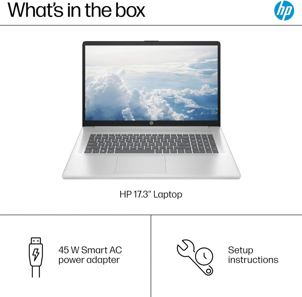 17.3" FHD Laptop Computer, 32GB RAM 1.5TB Storage, 6-Cores AMD Ryzen 5, Windows 11, Silver W525356