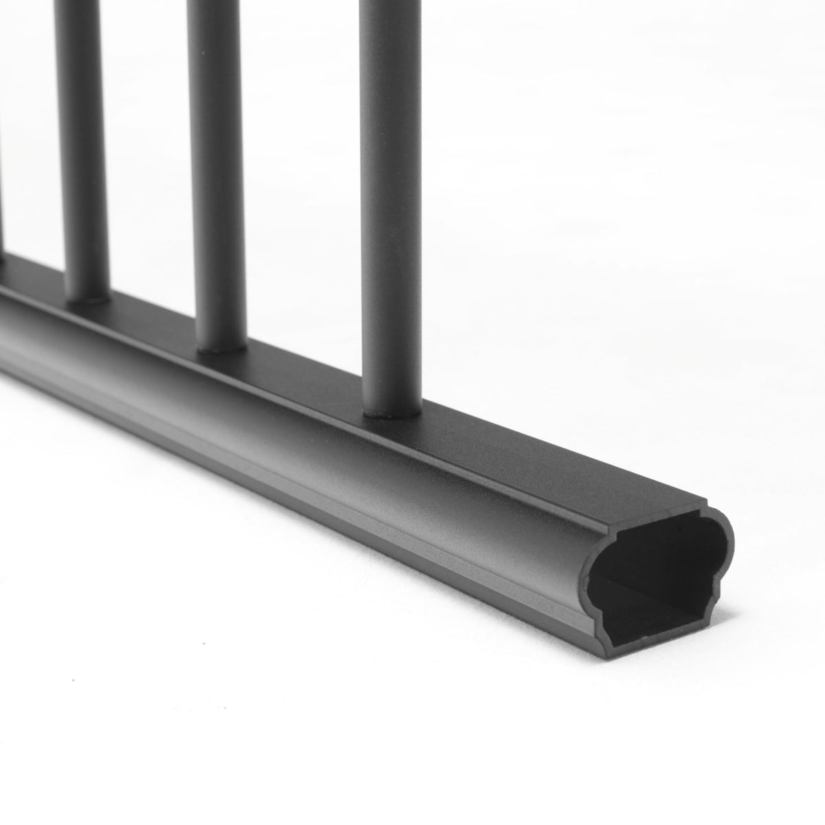 Aluminum 6 ft. x 36 in. Textured Black Stair Rail Kit F4916