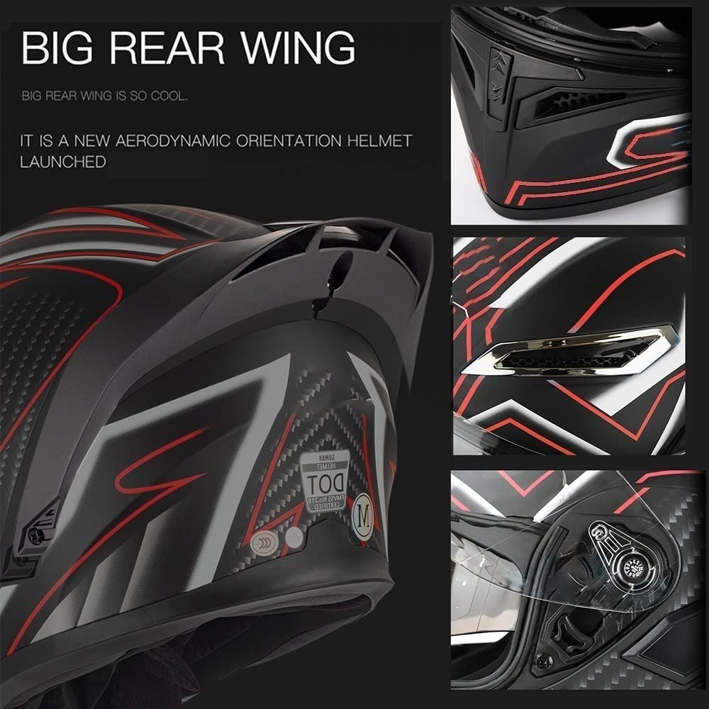Carbon Fiber Flip-Up Motorcycle Helmet G231123