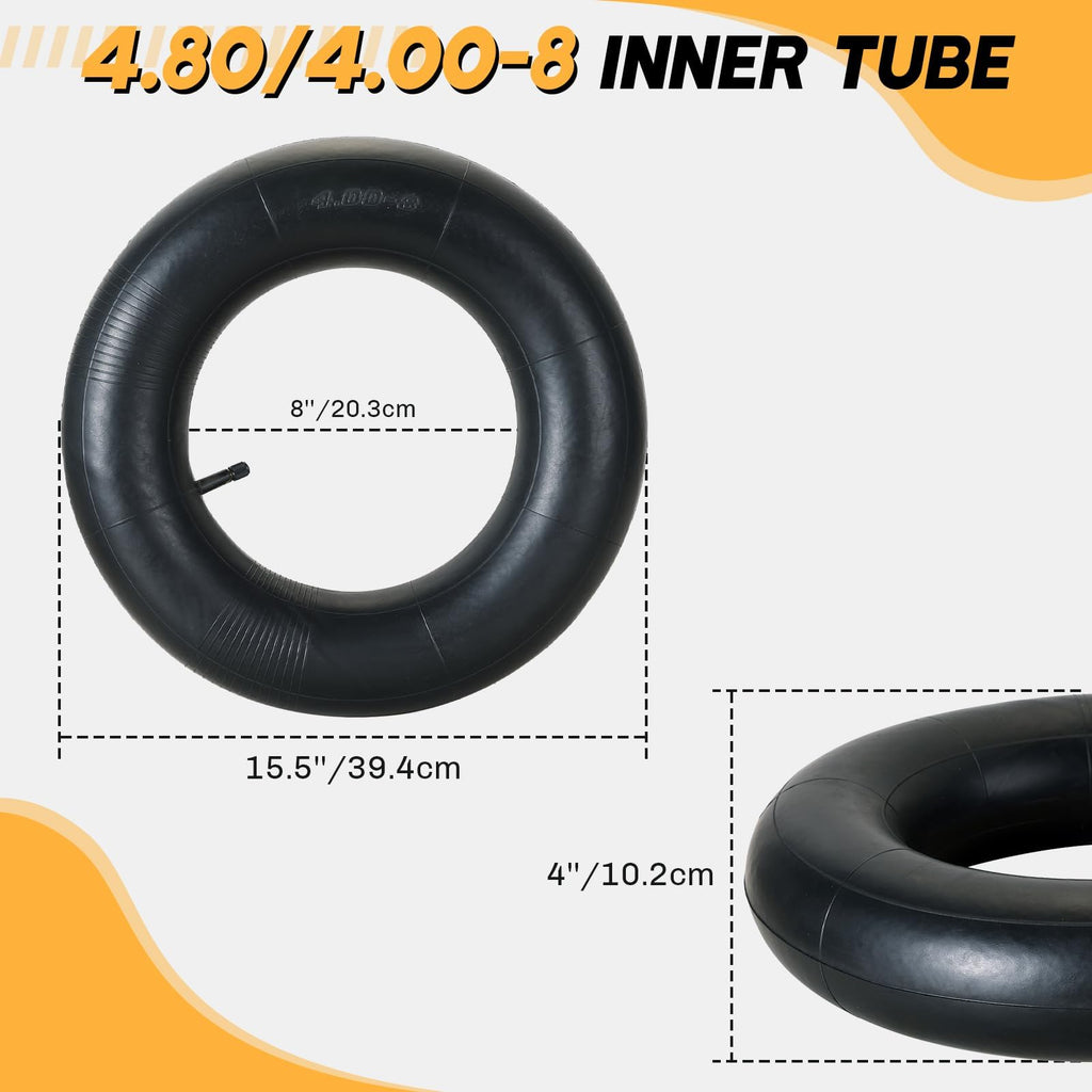 2 Pack 4.80/4.00-8 Inner Tube with TR-13 Straight Valve Stem S6270