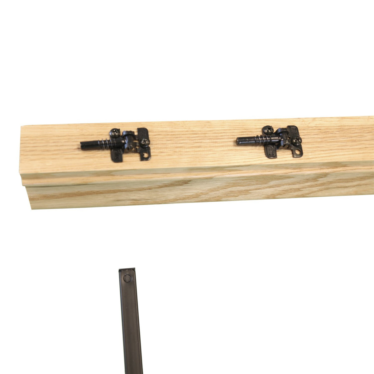 Indoor Stair Rail Section Kit with Black Metal Balusters B7617