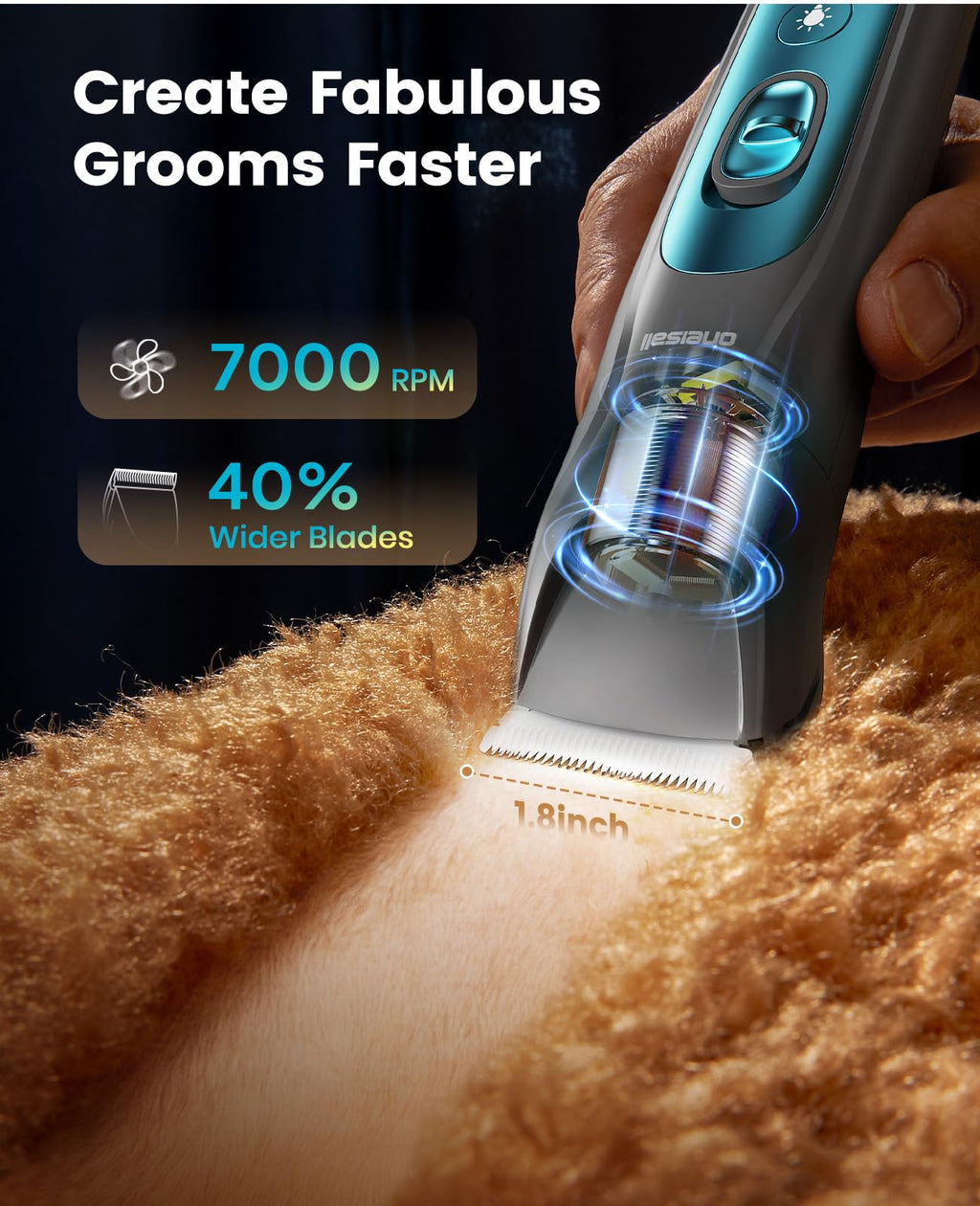 4-in-1 Dog Grooming Kit with LED Light R347105