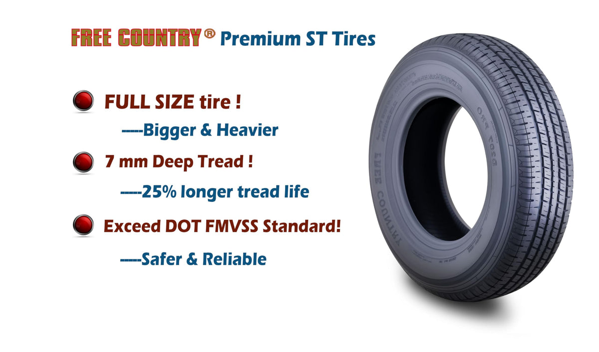 Trailer Tire Wheel ST205/75R15 10PR E 5X4.5 Black Pk2 U417598