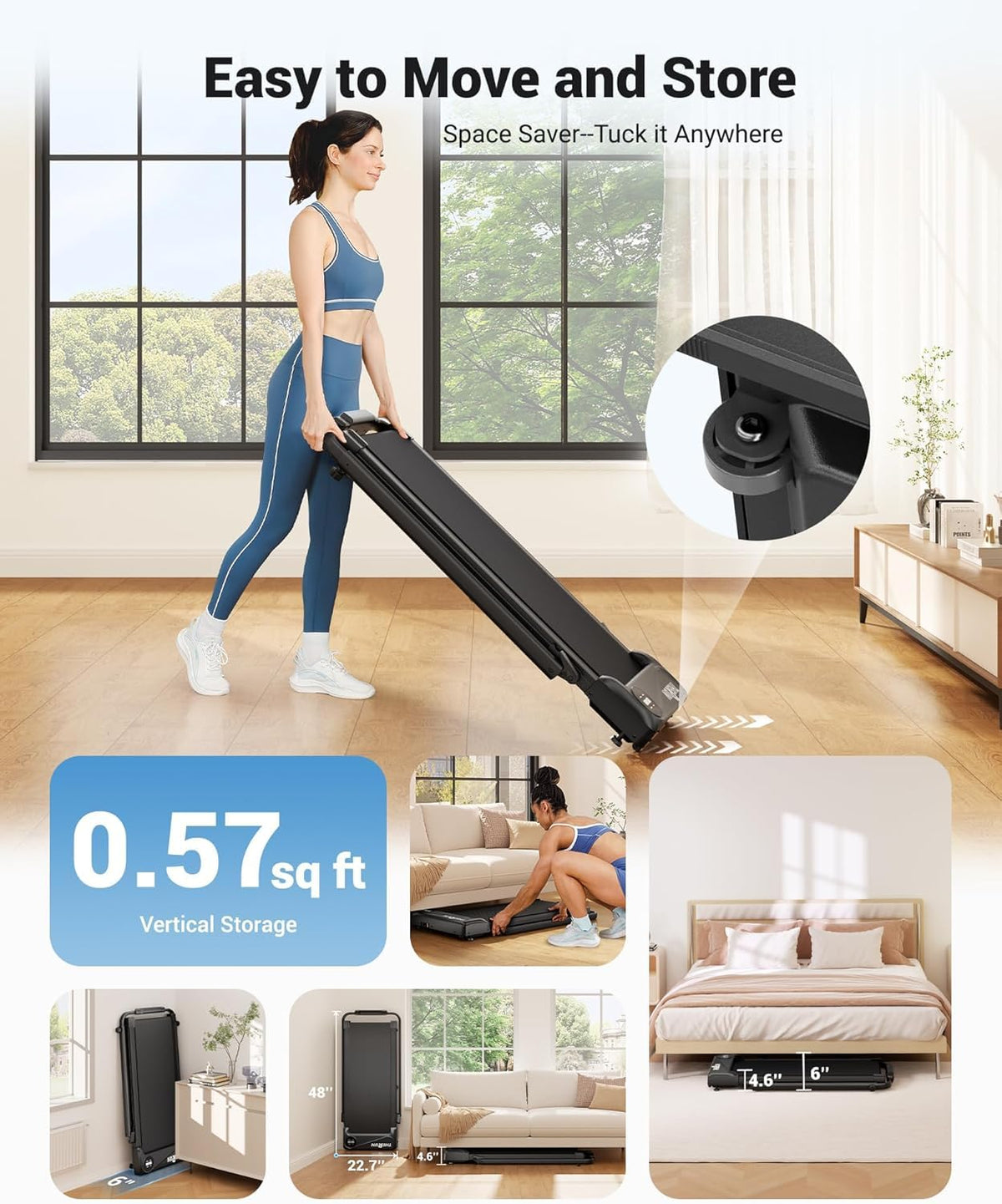 2 in 1 Under Desk Portable Treadmill V44184