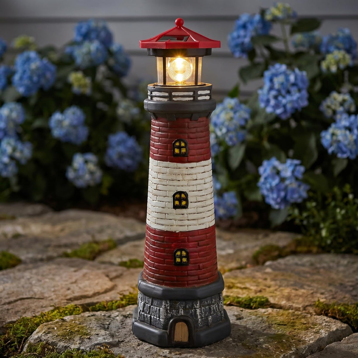 15" Solar Lighthouse Garden Statue T931