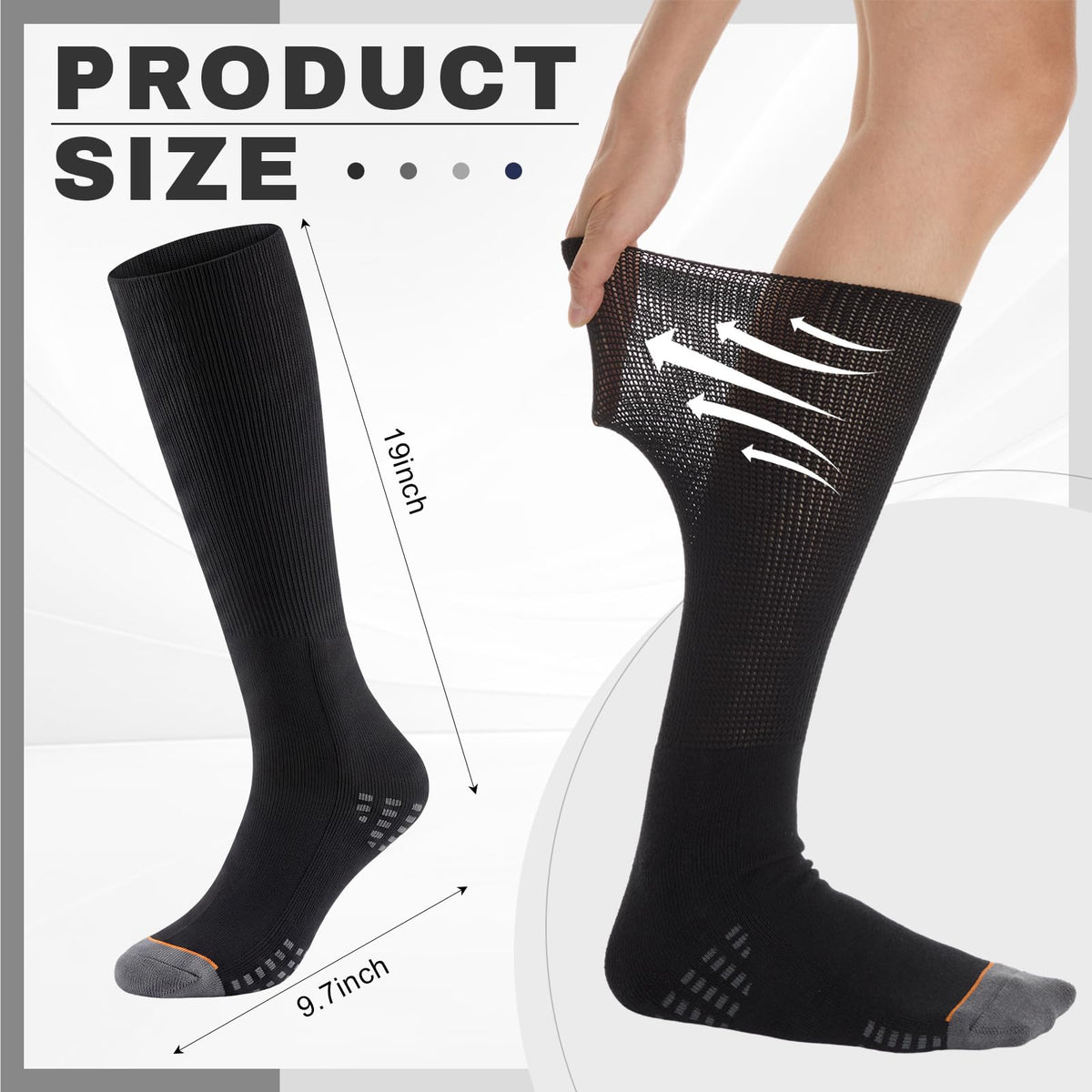 4 Pairs Walking Boot Socks W32296