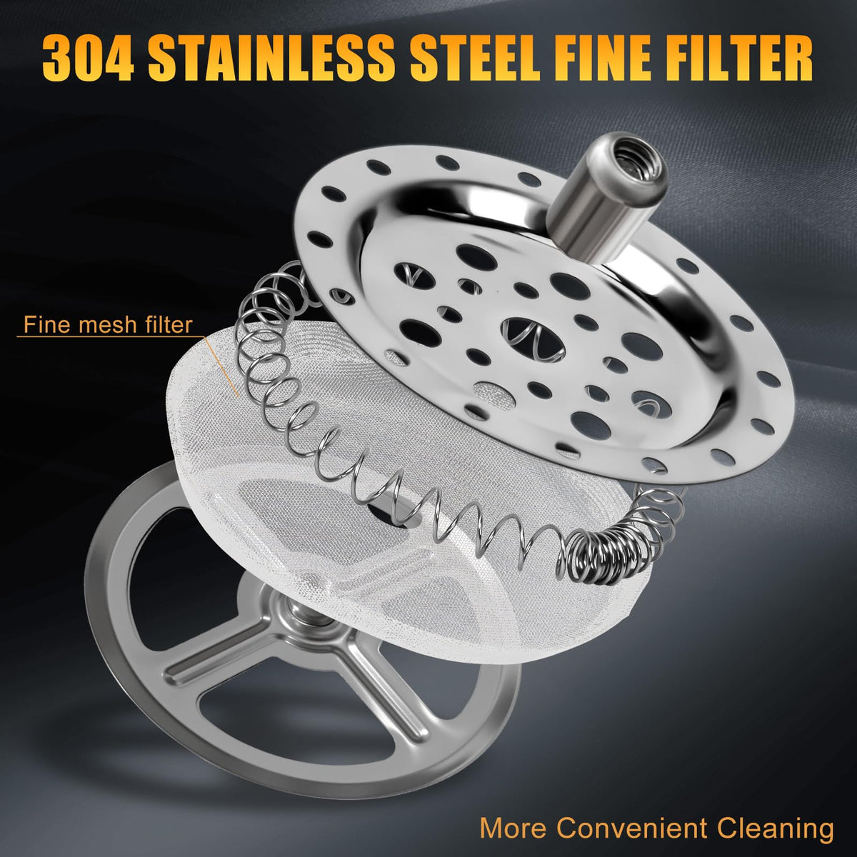 12OZ Glass Stainless Steel French Press Coffee Maker E4693