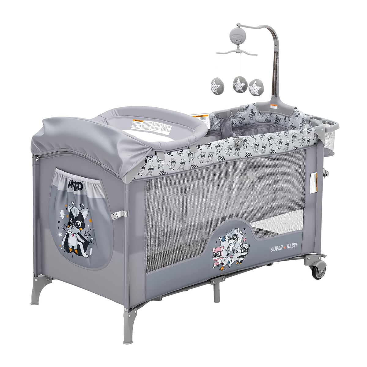 4 in 1 Baby Bassinet Bedside Sleeper Pack and Play with Changing Table N9285