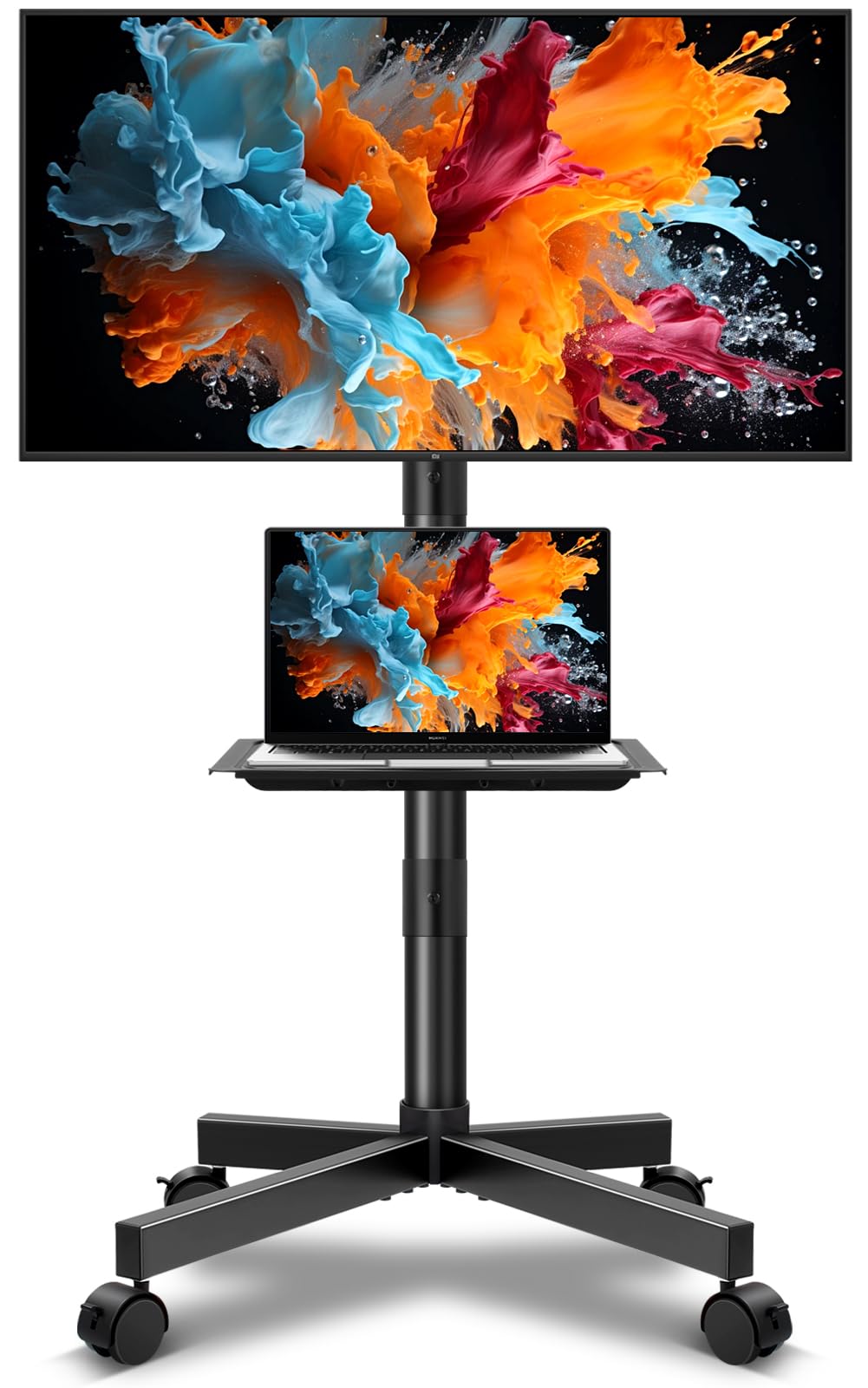 Mobile TV Cart Rolling TV Stand for 23-65 Inch Flat Panel Curved Screen TVs D17486