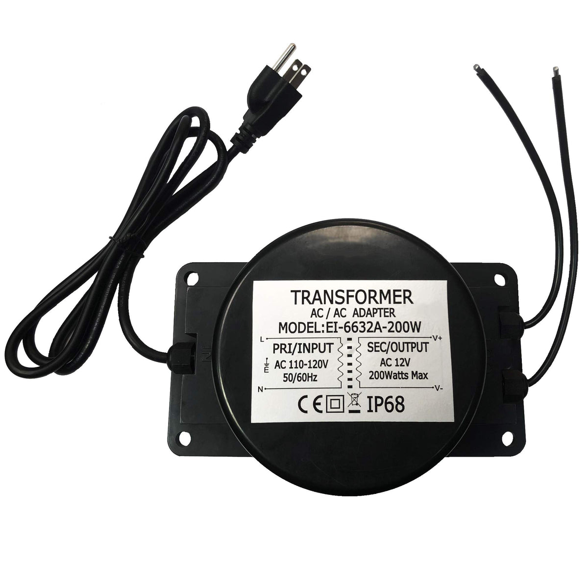 12V AC 200W Waterproof LED Power Supply Transformer K9366
