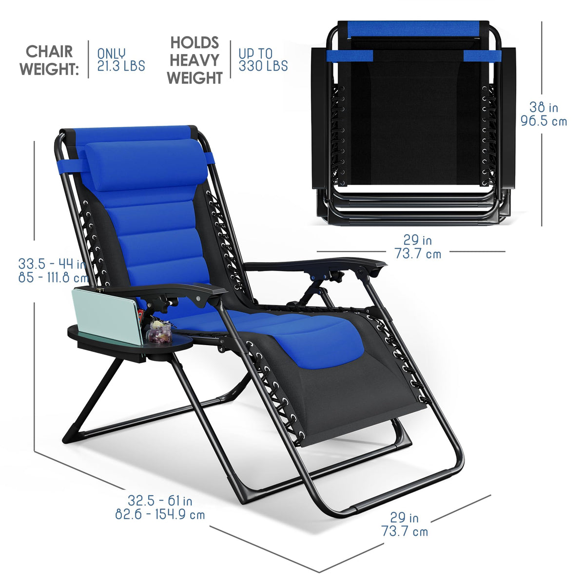 Oversized Zero Gravity Chair Set of 2 B5690