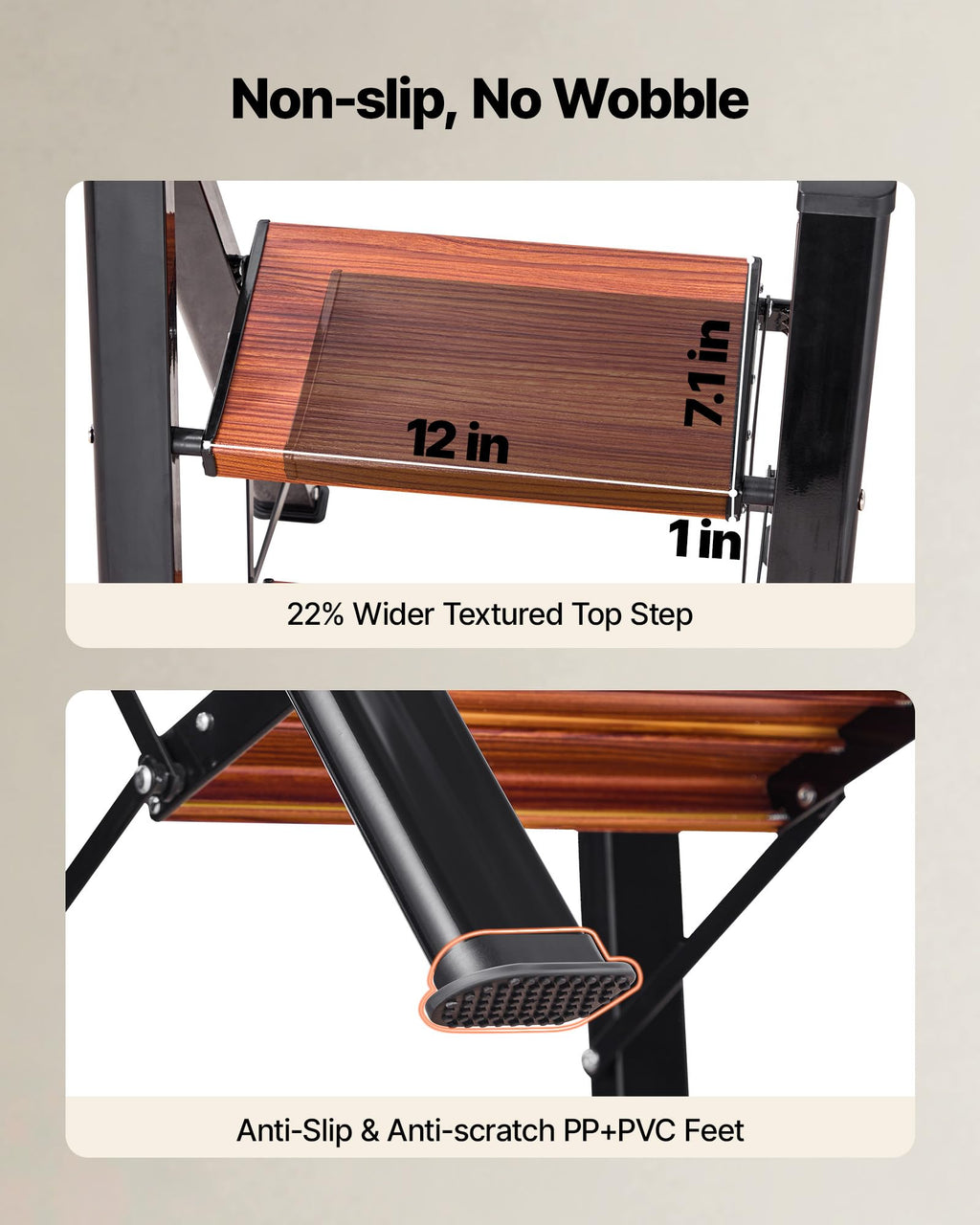 2 Step Folding Aluminum Ladder 330 lbs Capacity Z894