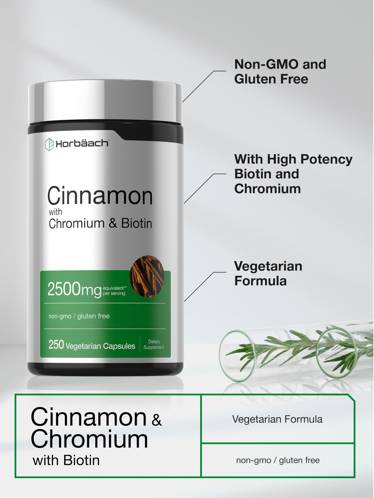 Cinnamon with Chromium & Biotin 250 Capsules P7969