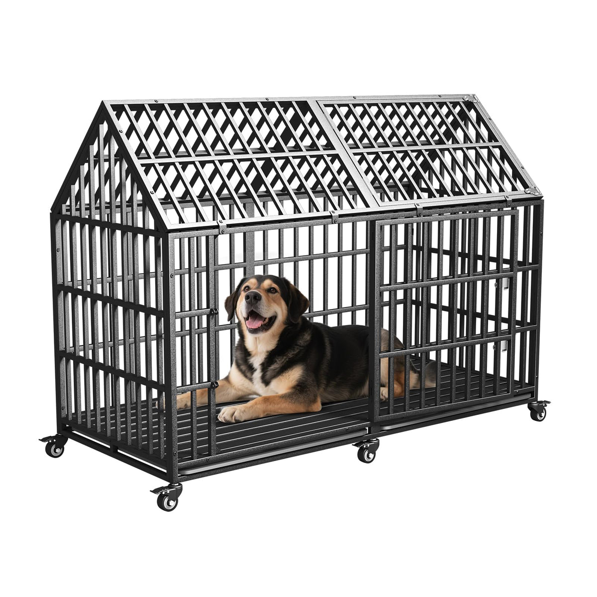 64 inches Heavy Duty Metal Dog Crate F252