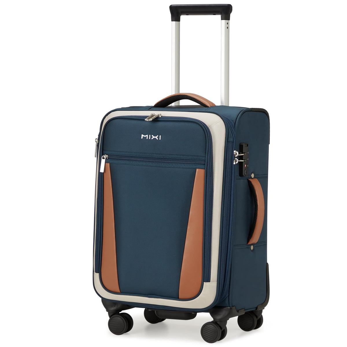 20 Inch Expandable Softside Carry On Luggage with Front Pocket N53673