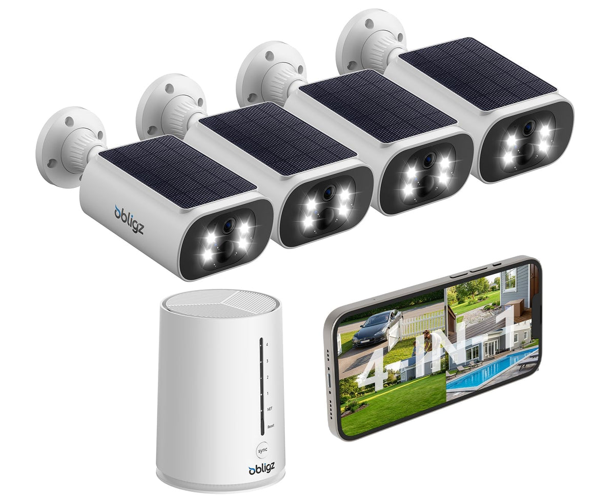 4MP Solar Security Cameras Wireless Outdoor O147864