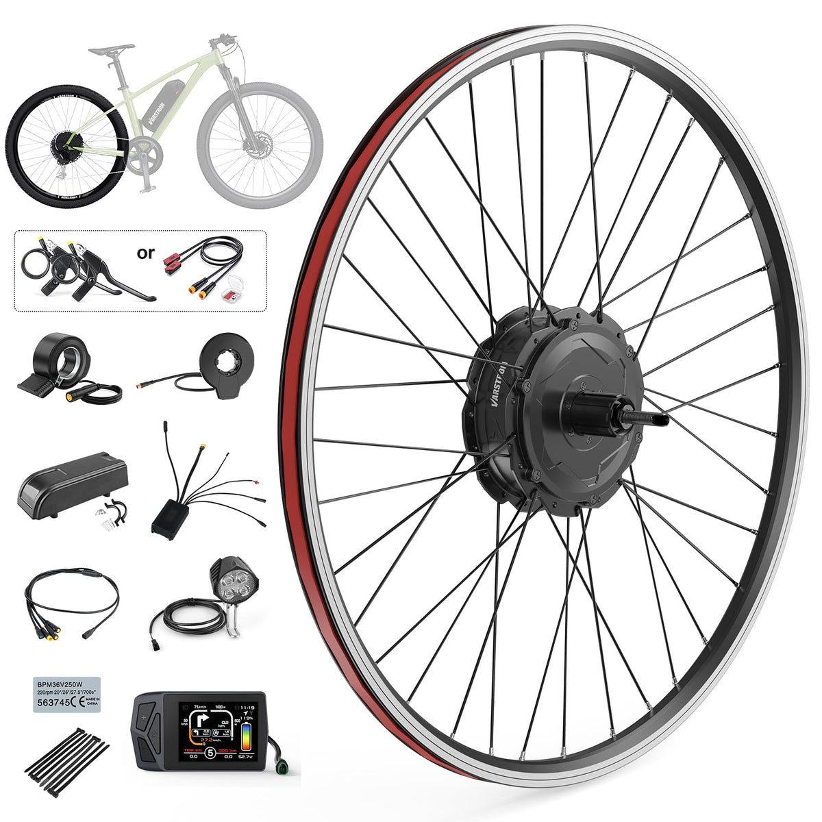 48V 750W Rear Electric Bike Conversion Kit I990