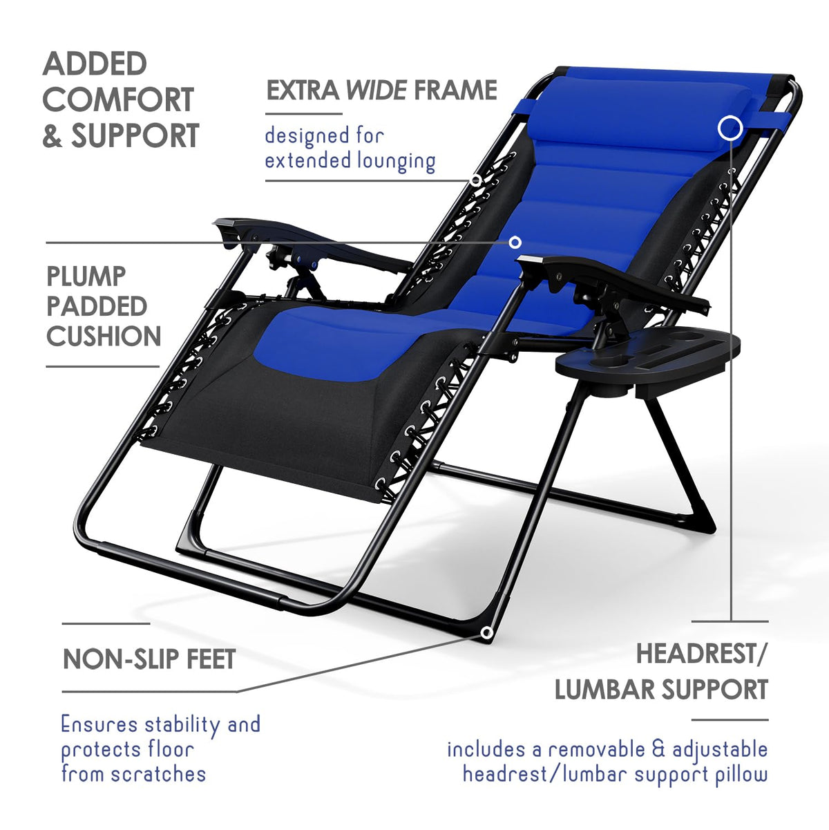 Oversized Zero Gravity Chair Set of 2 B5690