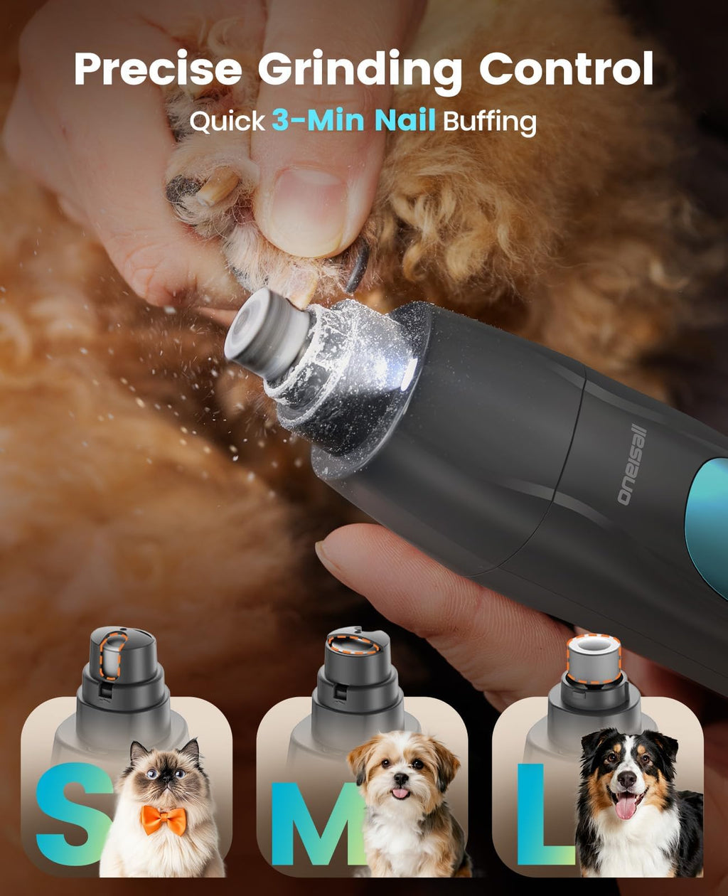 4-in-1 Dog Grooming Kit with LED Light R347105