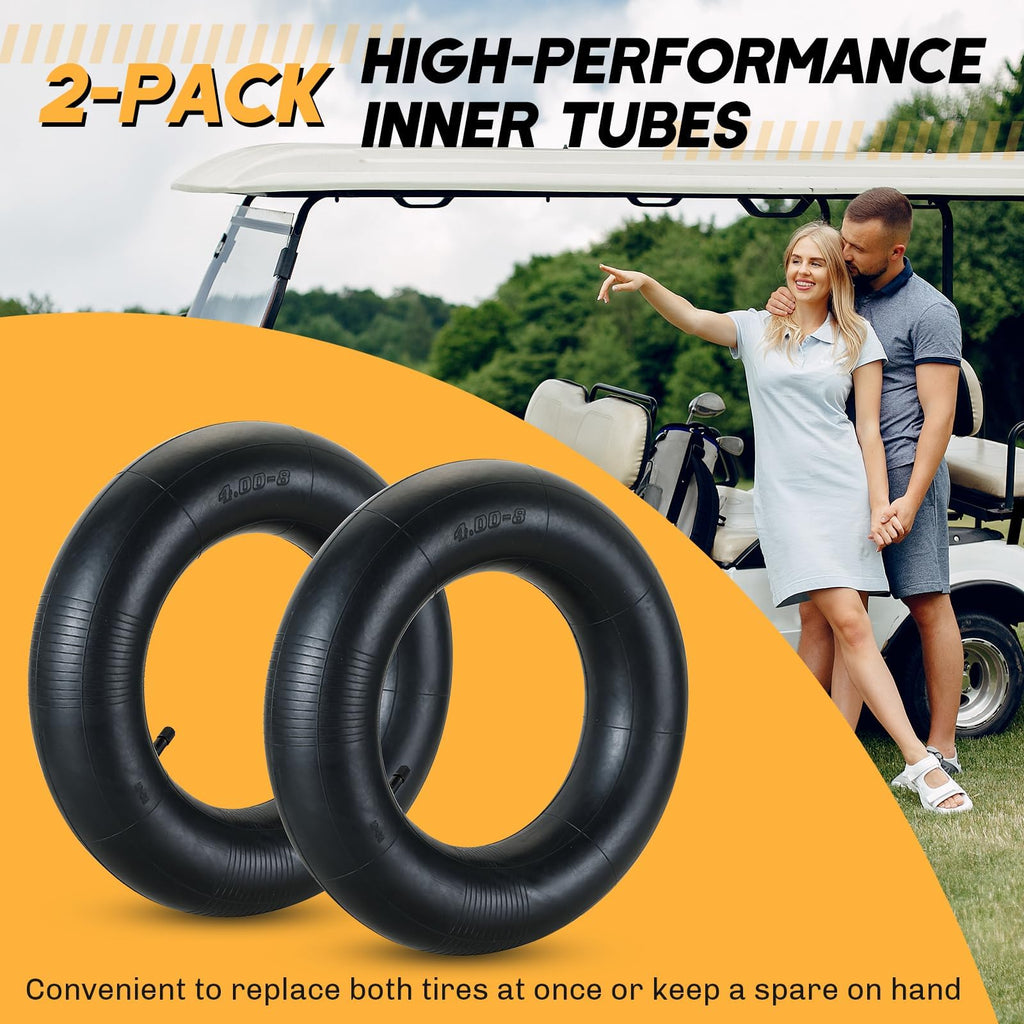 2 Pack 4.80/4.00-8 Inner Tube with TR-13 Straight Valve Stem S6270