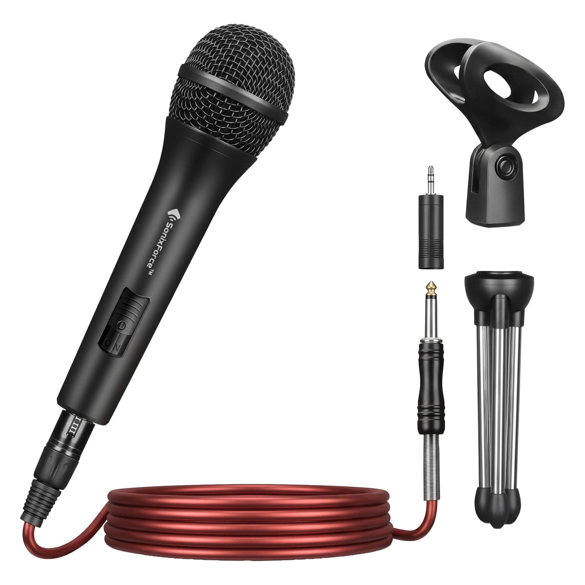 Dynamic Handheld Vocal Microphone with XLR to 1/4'' Audio Cable C264014