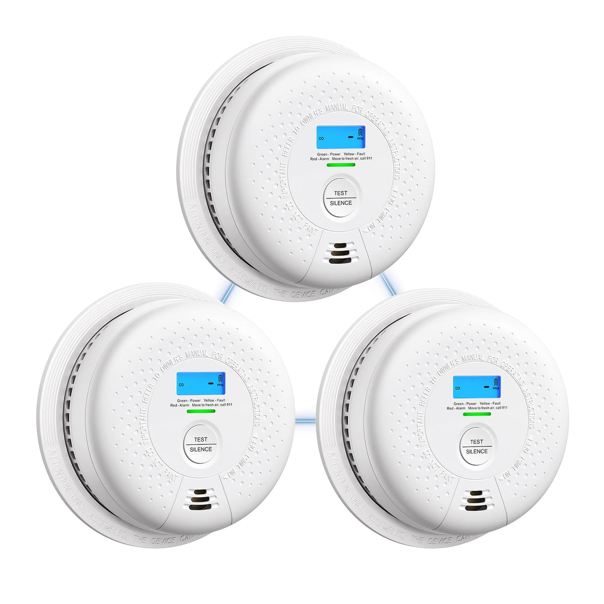 Interconnected Smoke and CO Detector Combo 3-Pack K675578