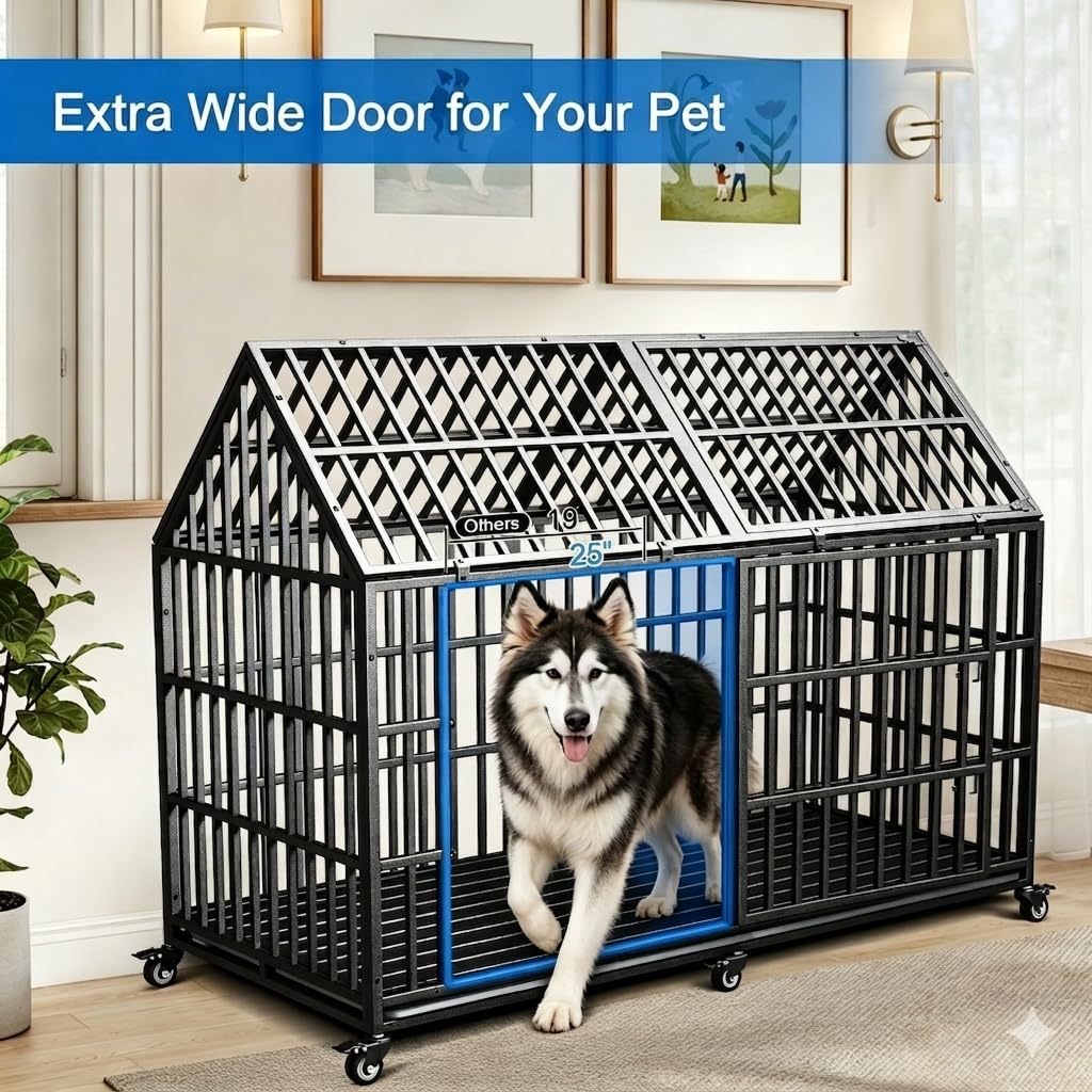 64 inches Heavy Duty Metal Dog Crate F252