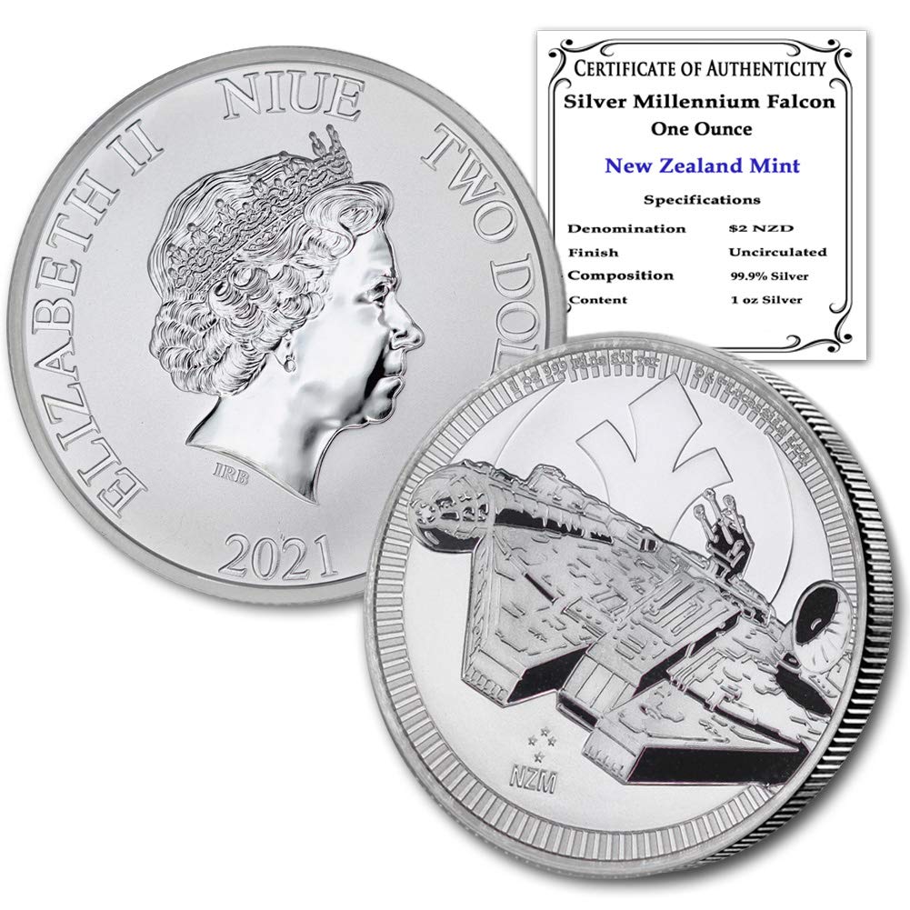 1 oz Silver Star Wars Millennium Falcon $2 L8968