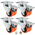 2" Double Wheel Casters with Brake 4 Pack H186681