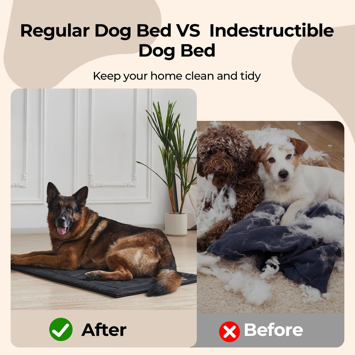 Chew Proof Dog Crate Pad Large 28"x41" P7010