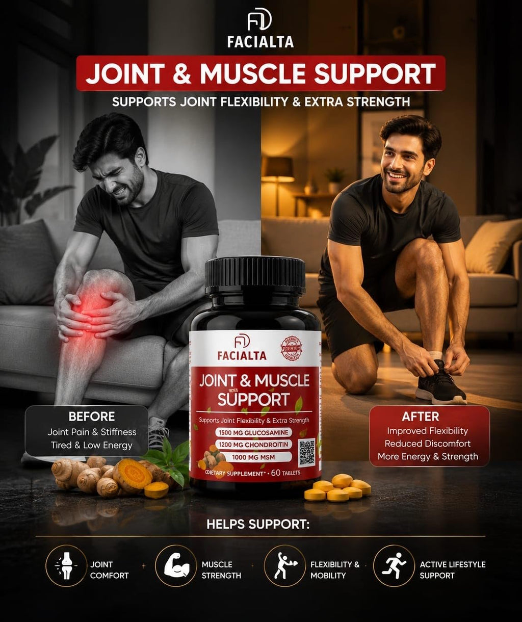 1500mg Glucosamine 1200mg Chondroitin 1000mg MSM 60 Tablets Joint Supplement M519