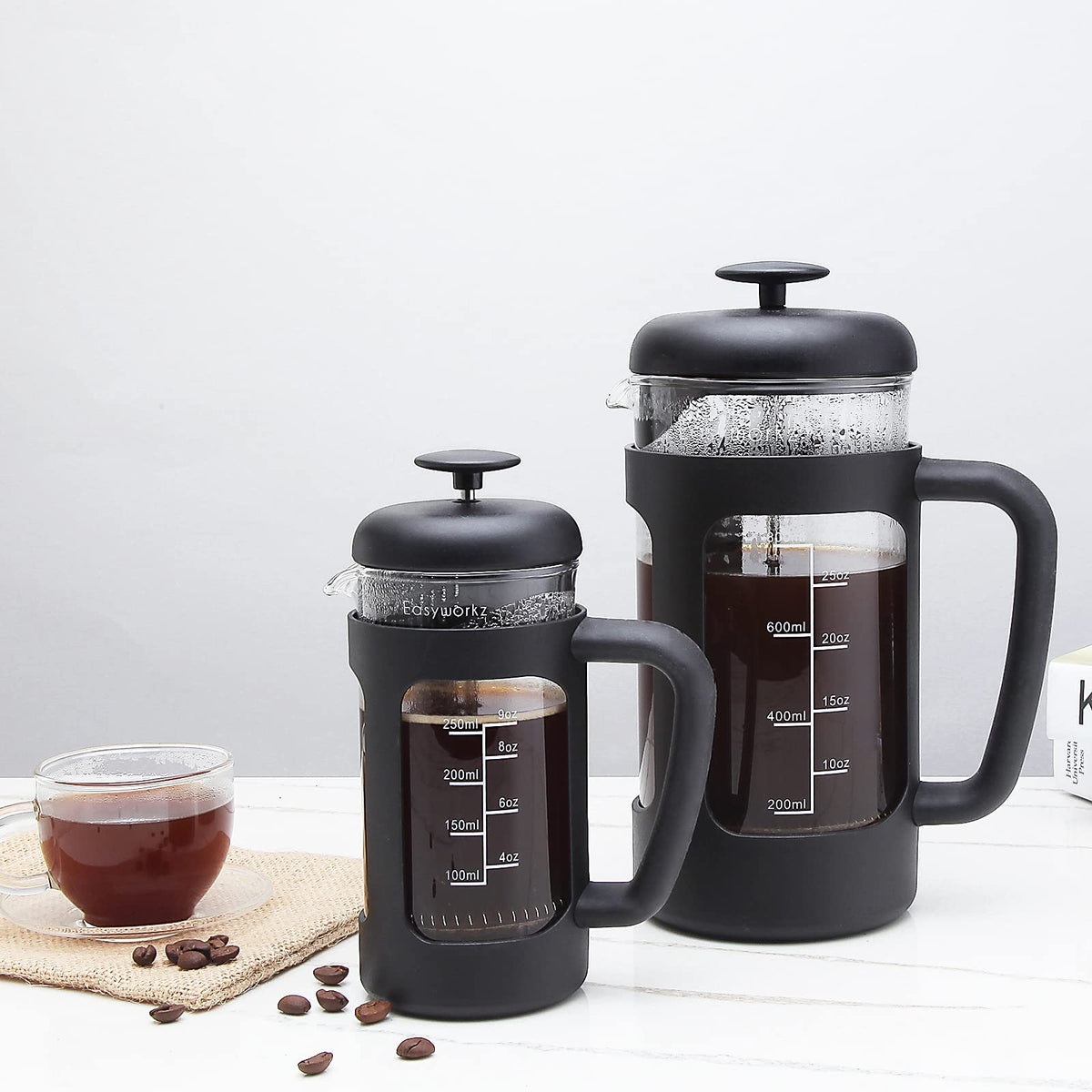 12 oz French Press Coffee Tea Maker with Measuring Coffee Spoon P89424
