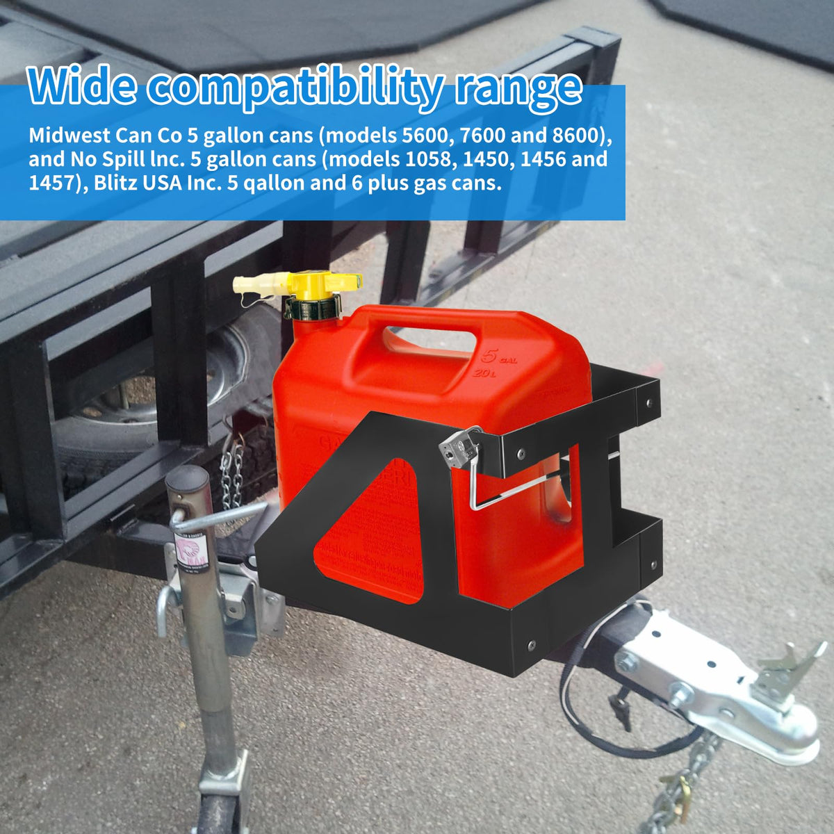 5 Gallon Gas Can Holder with Anti-Theft Lock X1800