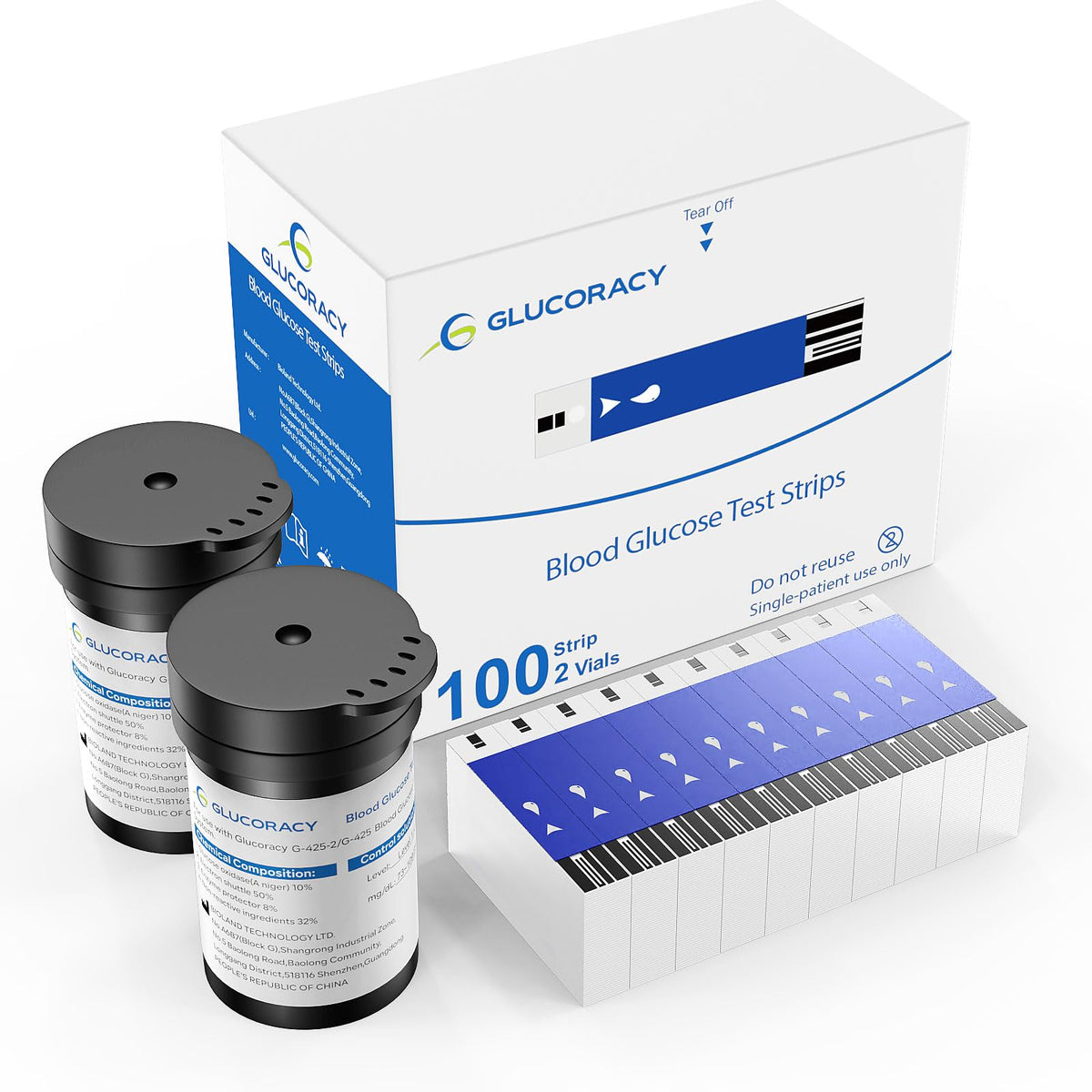 Blood Glucose Test Strips, 100 Strips J9920