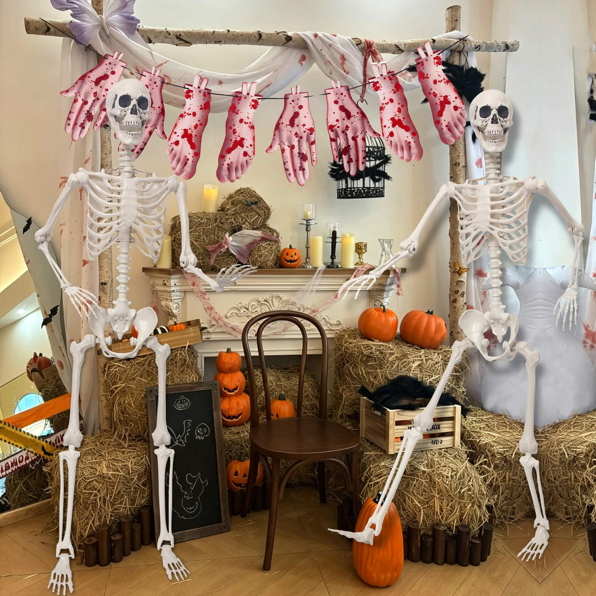 5.4Ft Poseable Skeleton Plastic Human Bones C320