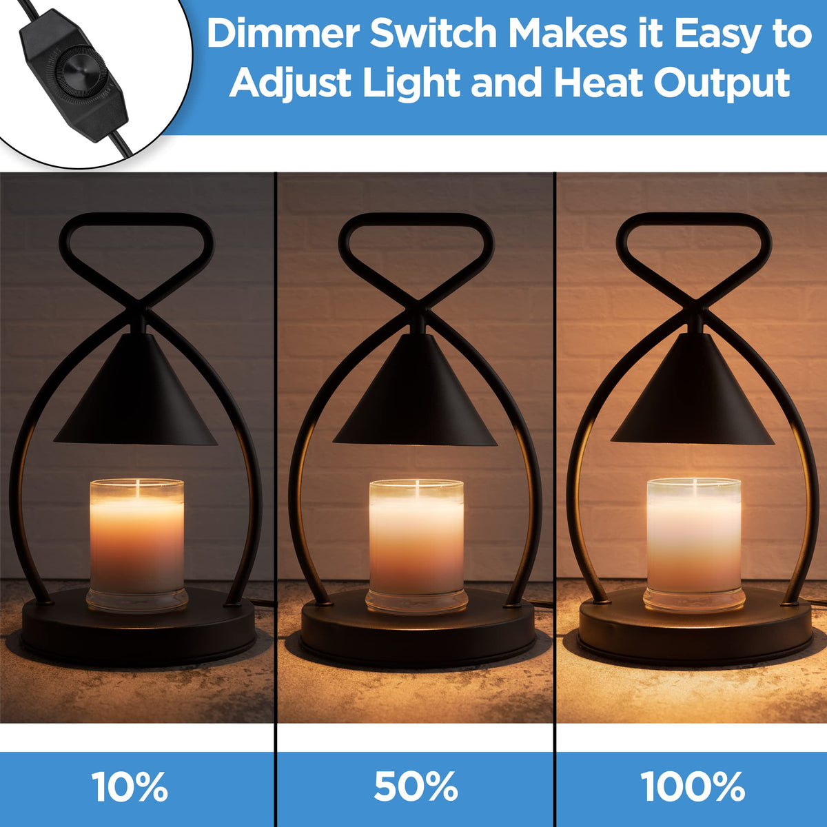 Candle Warmer Lamp with Timer and 2 Bulbs Y651