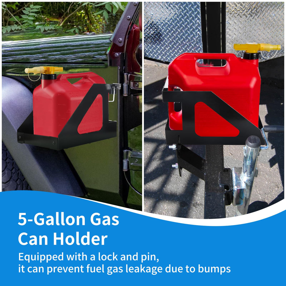 5 Gallon Gas Can Holder with Anti-Theft Lock X1800