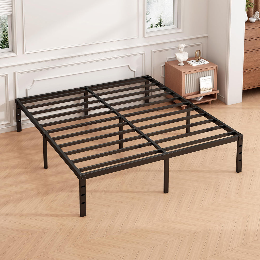 18 Inch Full Bed Frame with Under Bed Storage, Black R981451