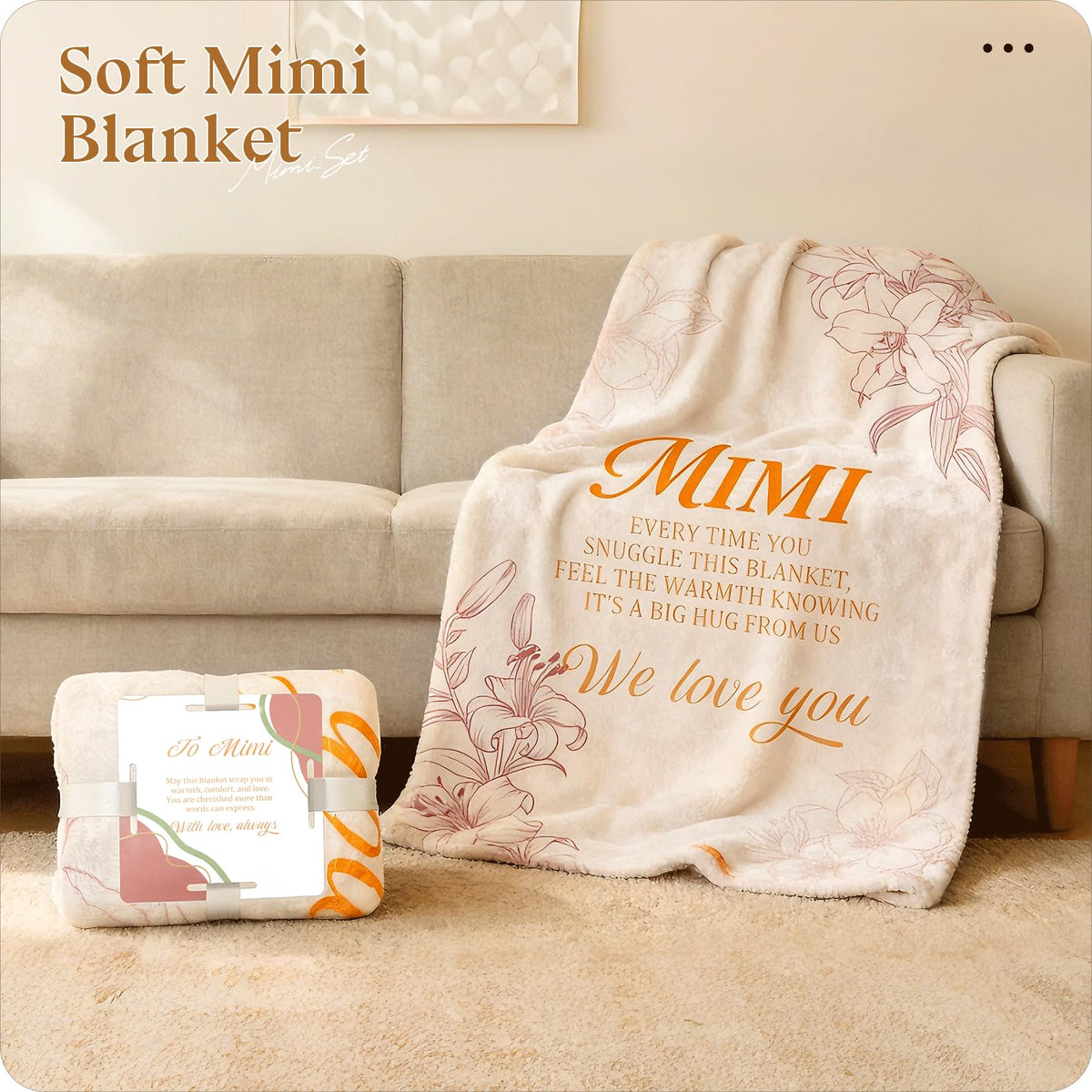 Grandma Gift Set with Blanket and Glass Cup B5900