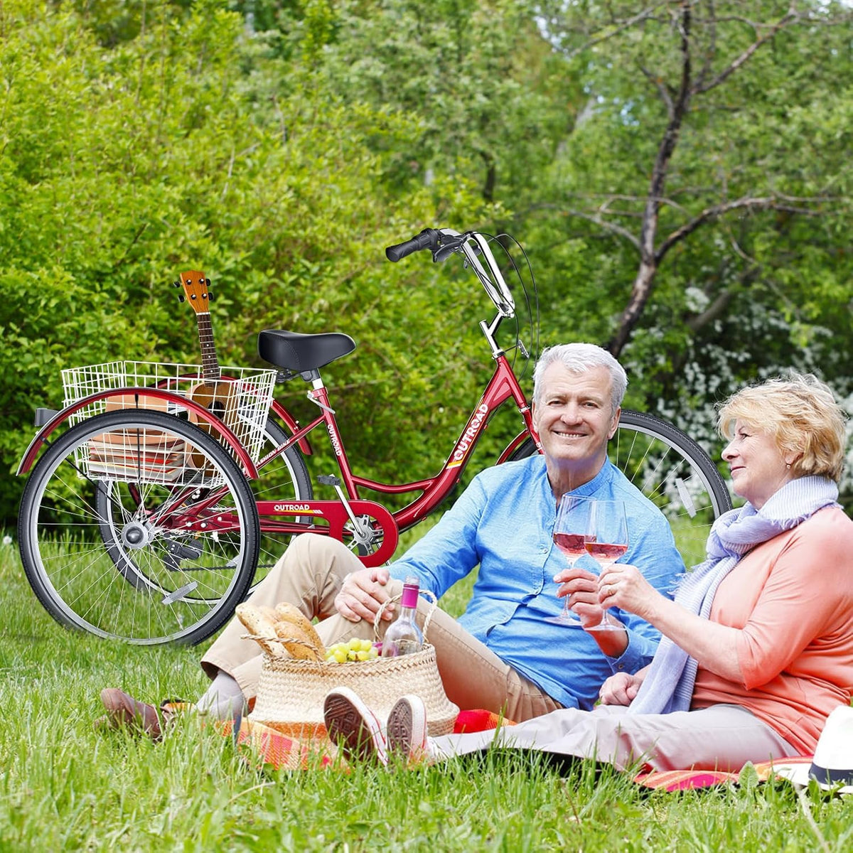 24/26-Inch 3 Wheel Adult Tricycle H13613