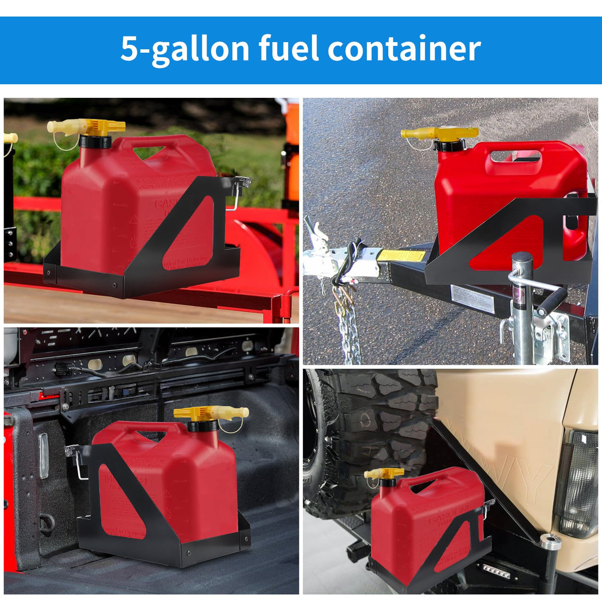 5 Gallon Gas Can Holder with Anti-Theft Lock X1800