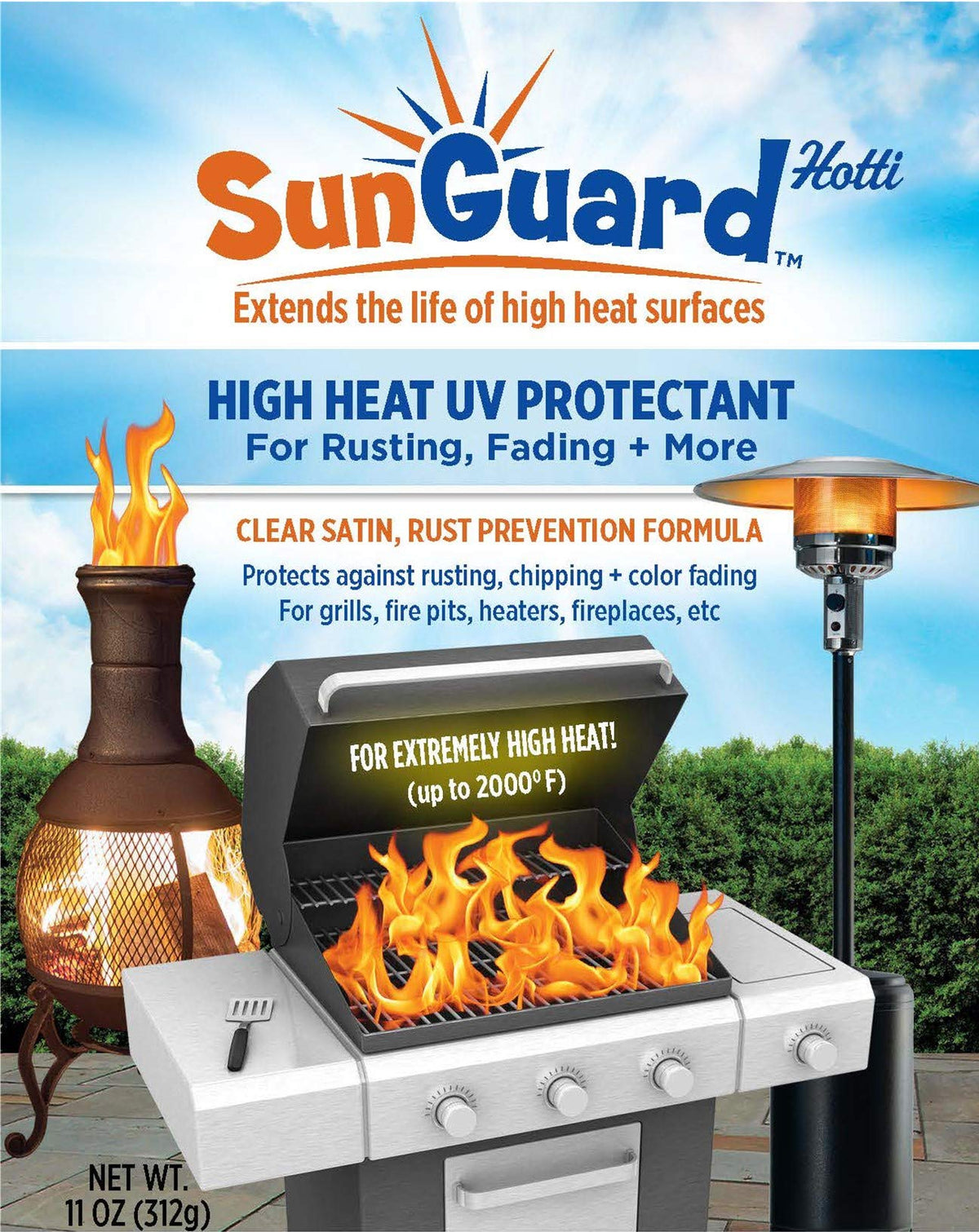 Clear Satin High Heat UV Protectant Spray P3849